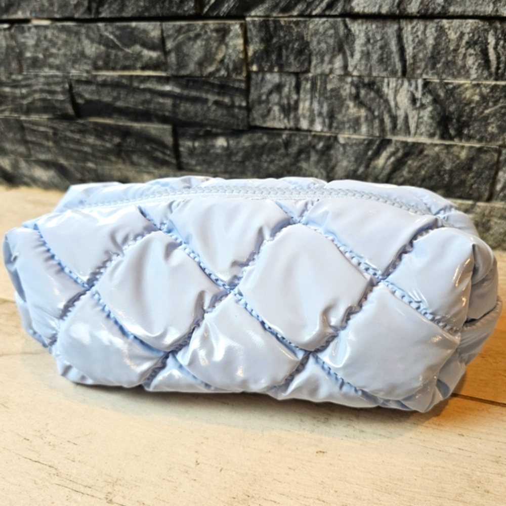 Quilted Pillow Puff Pastel Zip Travel Bag